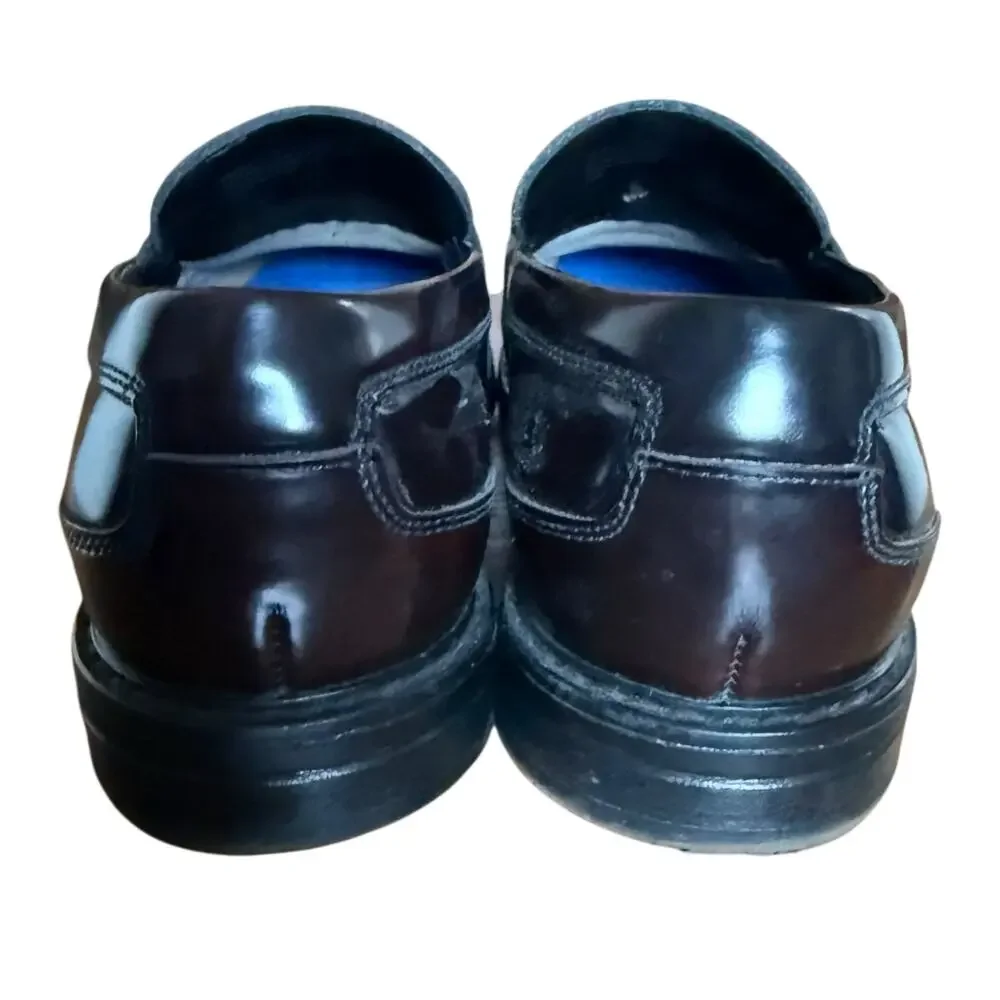 Nunn Bush Men's Burgundy Lincoln Moc Toe Penny Loafer Leather‎ Preppy - Size 8